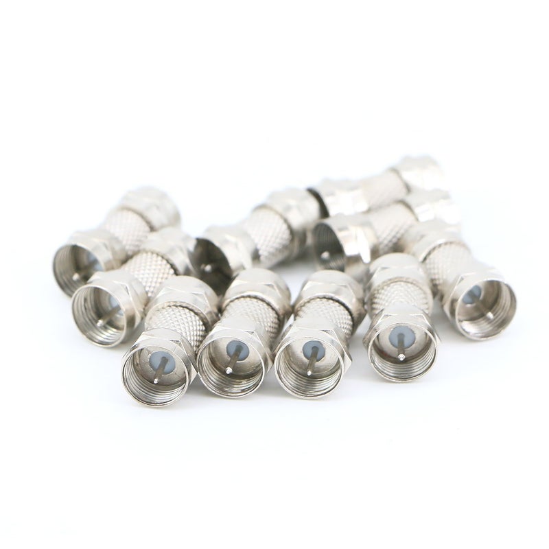 Pasow F Type Male to Male Adapter Cable Extension Coupler for Coax F81 (Male to Male) 3GHz Satellite, Cable TV (10pcs) - Image 2